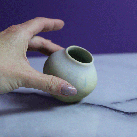 Pastel Rainbow Salt Fired Bud Vase