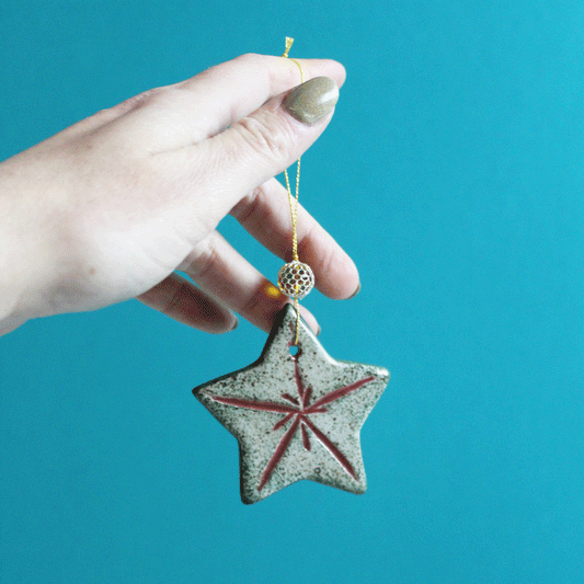Speckled Star Holiday Ornament