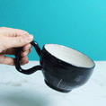 Load image into Gallery viewer, Deep Teal Blue Carved Mug
