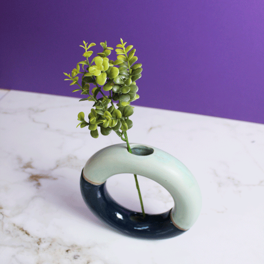 Two-Toned Donut Vase