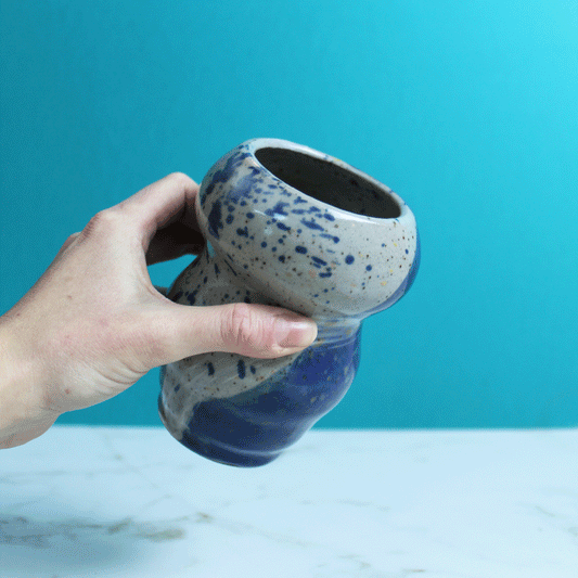 Curvy Splattered Vase