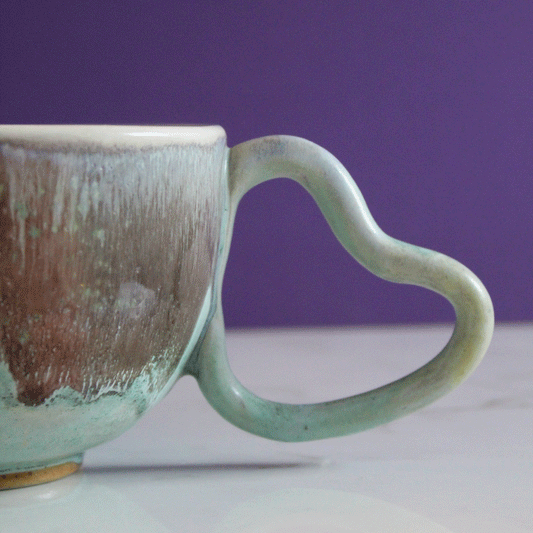 Opal Jumbo Heart Mug