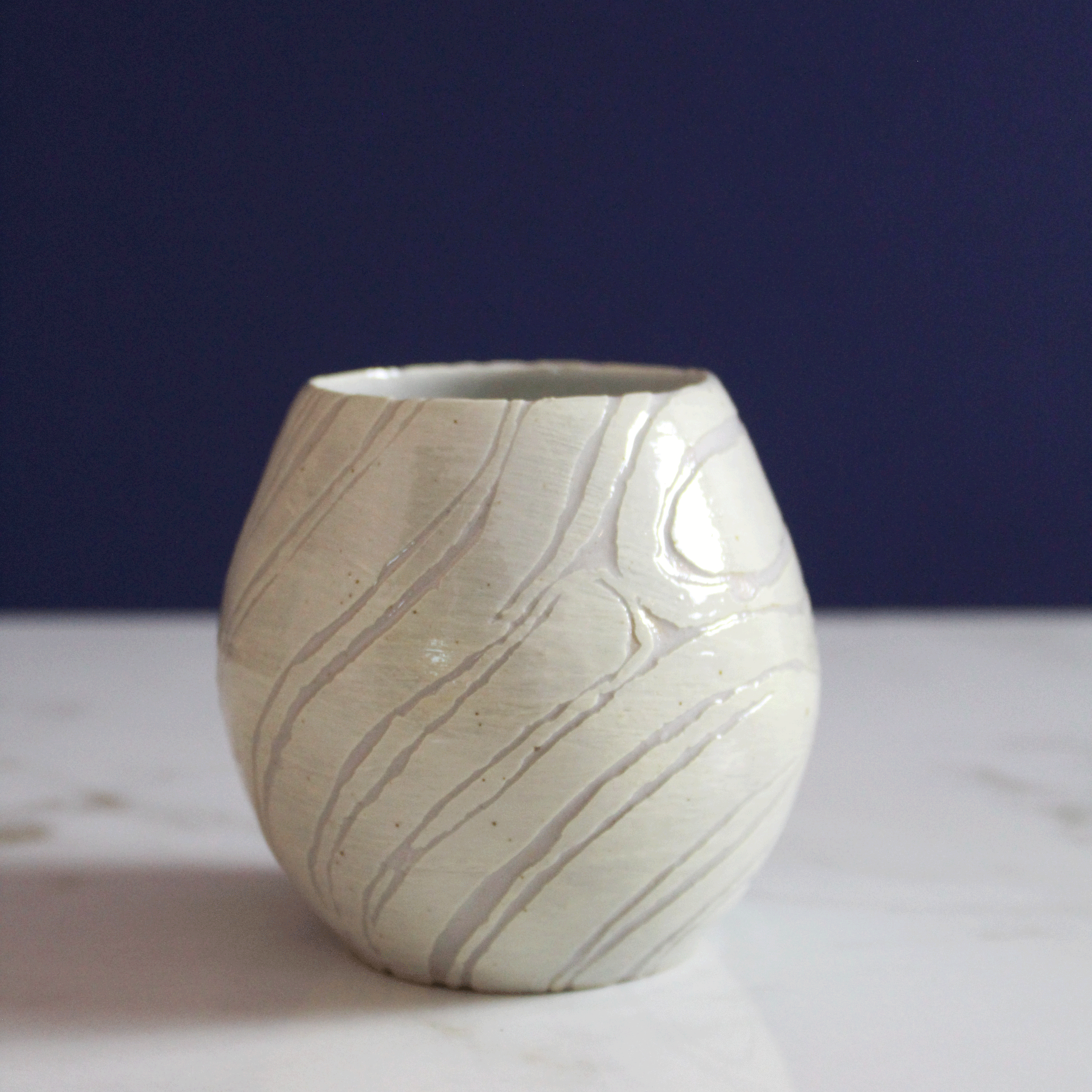 Water Etched Decorative Vase/Cup
