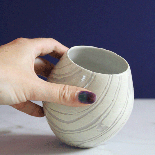 Water Etched Decorative Vase/Cup