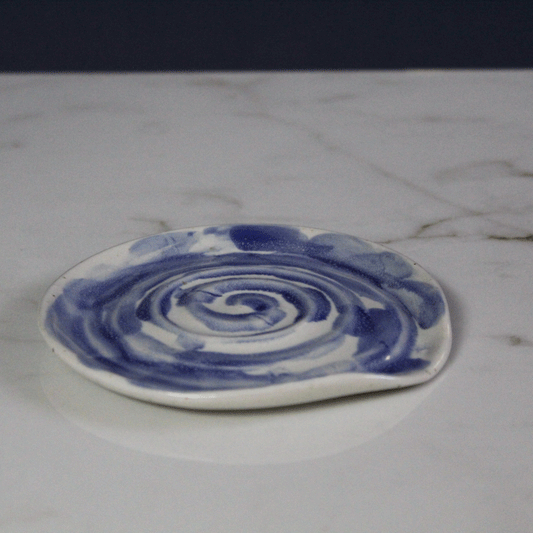 Cobalt Blue Swirl Spoon Rest