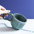 Load image into Gallery viewer, Deep Waters Wavy Dripping Mug
