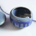 Load image into Gallery viewer, Lidded Dripping Blue Incense Holder
